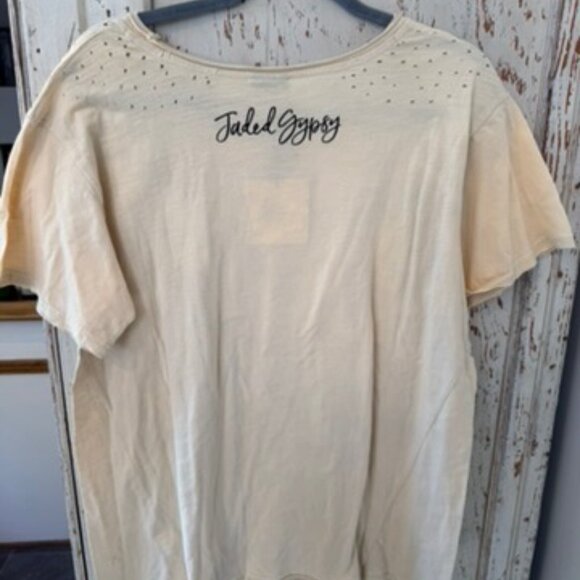 JADED GYPSY MOON DANCE MOTH FLOWER TEE NWT - Picture 4 of 5